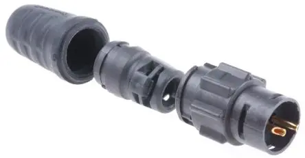 Switchcraft EN3 Standard Rundsteckverbinder Buchse 2-polig Buchse 7.5A Kabel IP68, IP69K