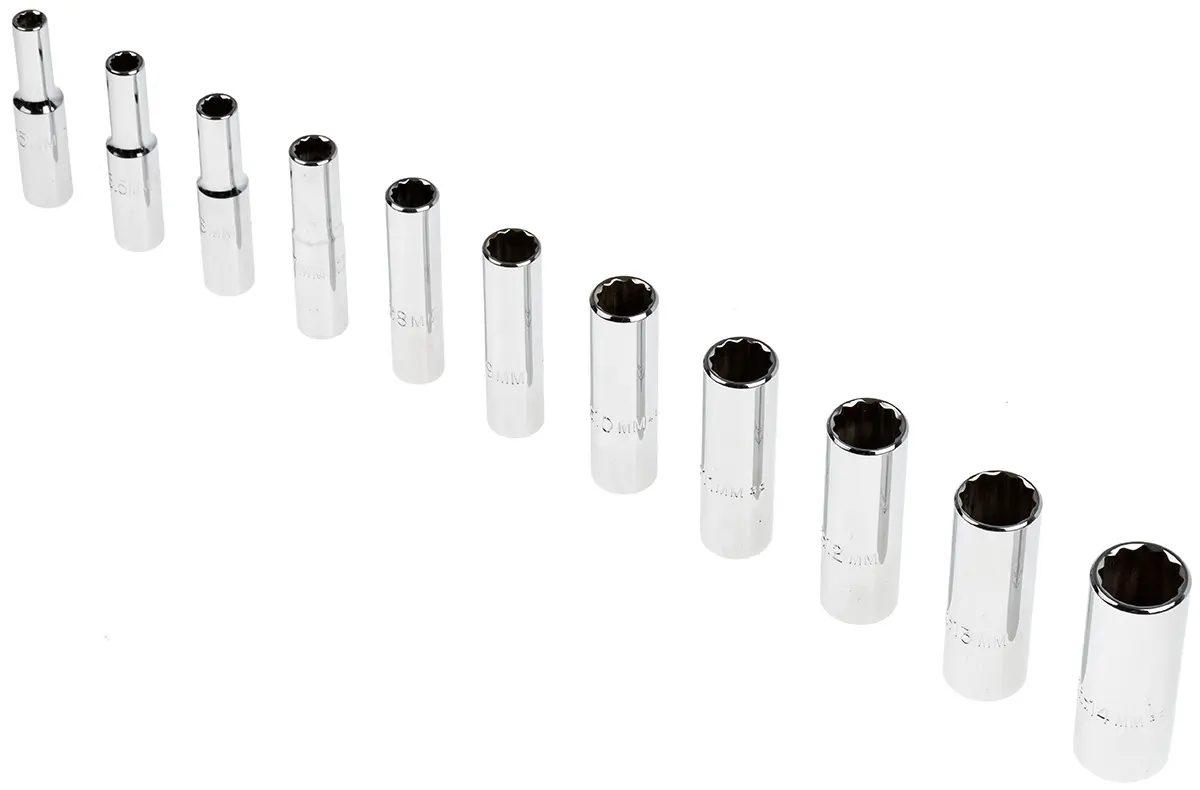 Produktfoto 1 von Stanley 1/4 in Vierkant 12-Kant 5 To 14 mm 11-teilig