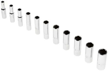 Produktfoto 1 von Stanley Steckschlüsselsatz 1/4 in Vierkant Sechskant 5 To 14 mm 11-teilig