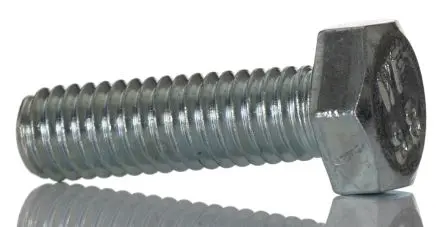 Produktfoto 1 von RS PRO M6 x 20 mm Sechskantschraube, Stahl Glanzzink, DIN 933
