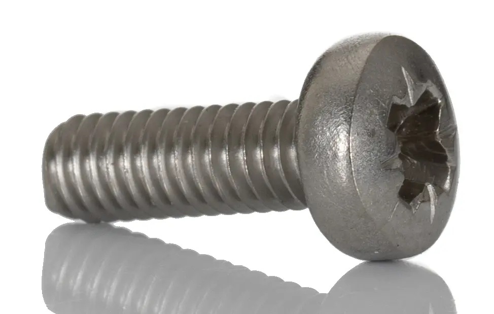 Produktfoto 1 von RS PRO Linsenkopf Pozi Schrauben A4, M4 x 12.0mm Edelstahl