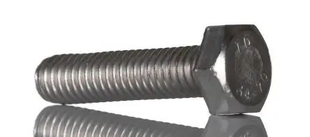 Produktfoto 1 von RS PRO M6 x 25 mm Sechskantschraube, Edelstahl glatt, DIN 933