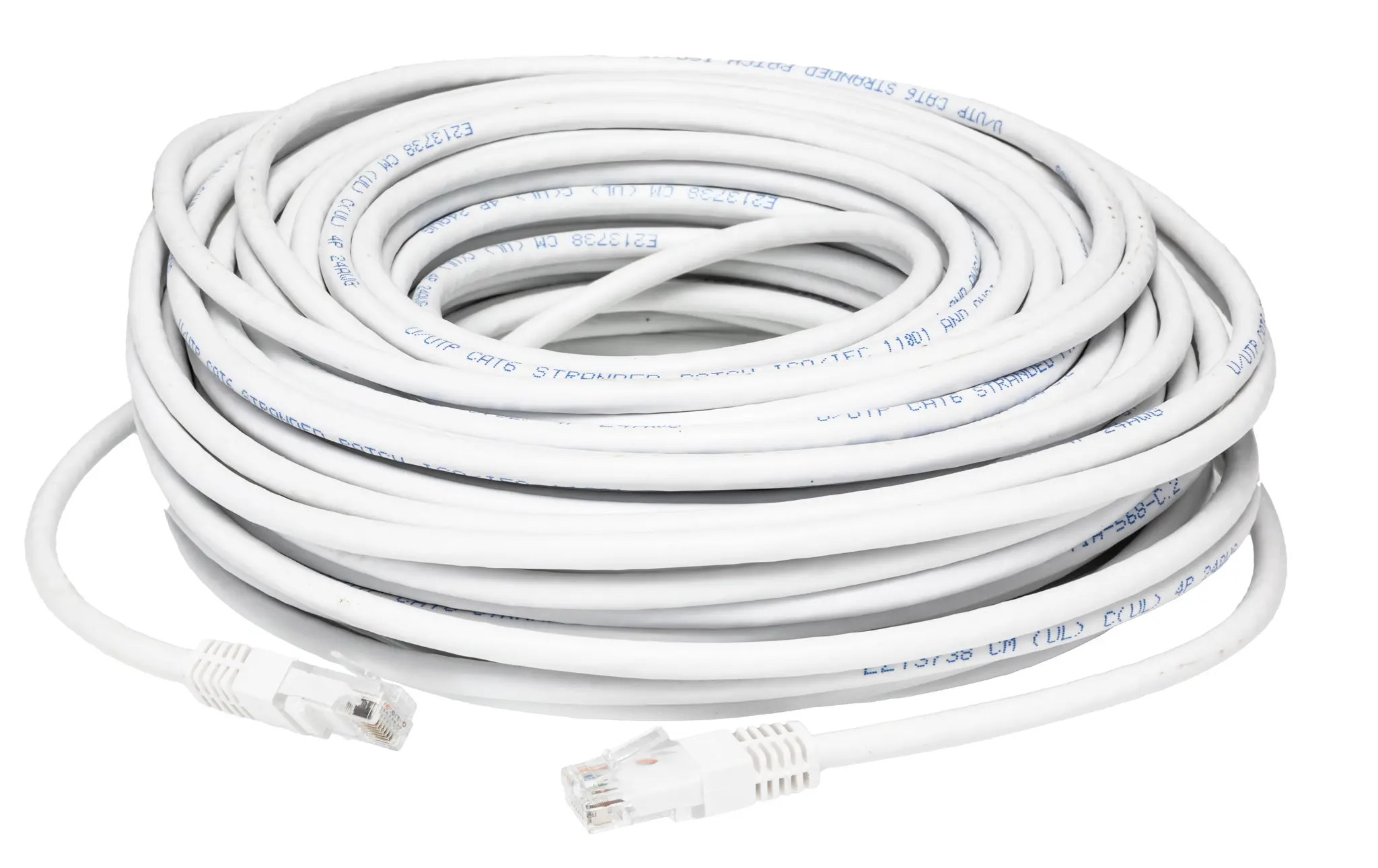 Produktfoto 1 von RS PRO Kat. 6 Ethernet-Kabel, 30 m, Weiß UTP Stecker, A RJ45 Stecker, B RJ45, Polyvinylchlorid