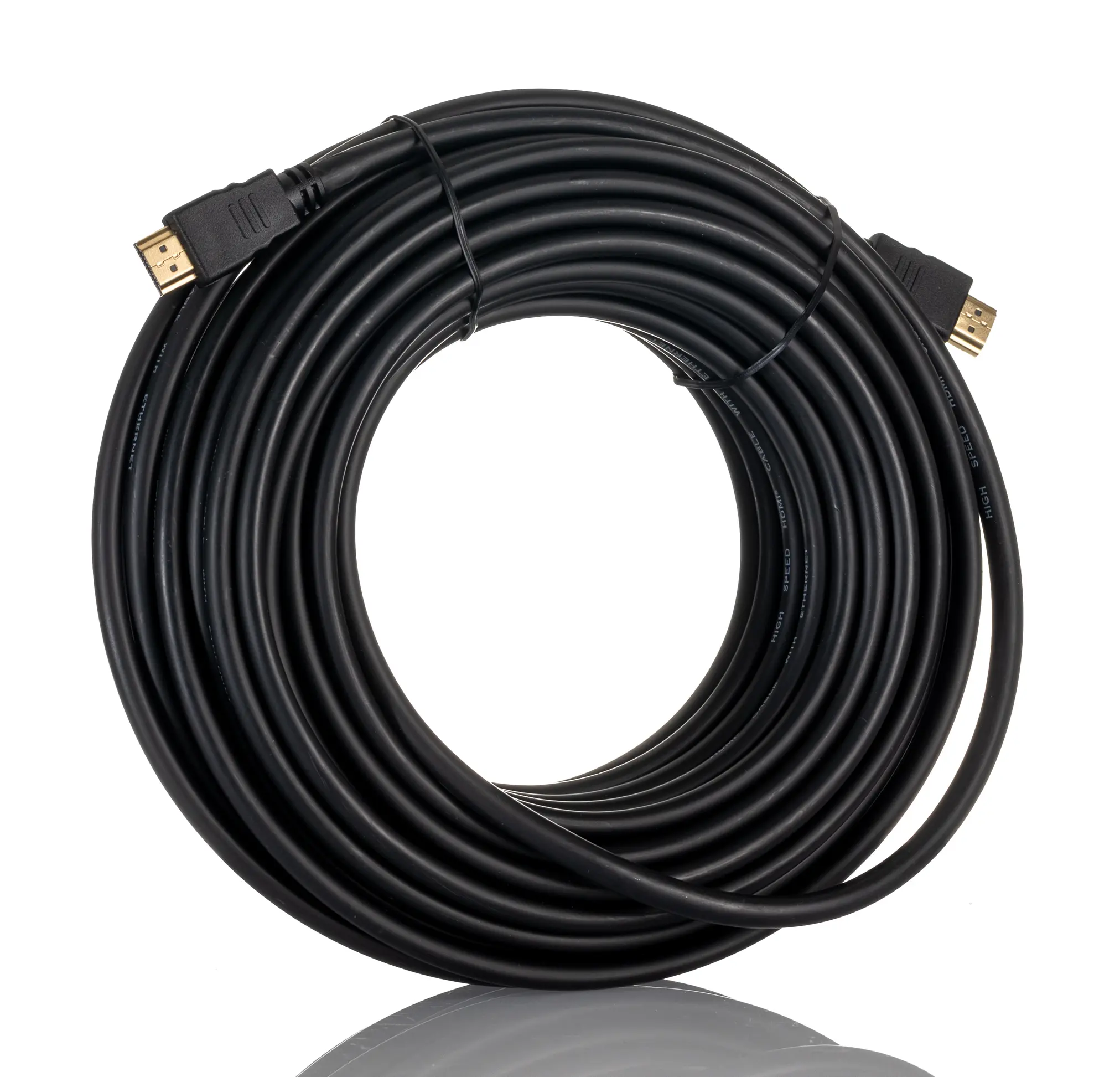 Produktfoto 1 von RS PRO HDMI-Kabel A HDMI Stecker B HDMI Stecker Hohe Geschwindigkeit 4K max., 20m, Schwarz