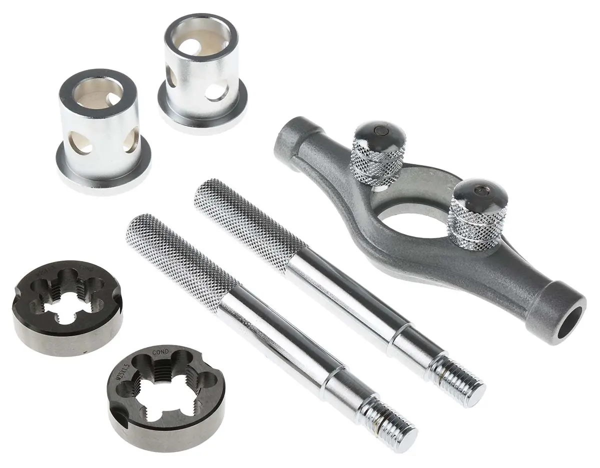 Produktfoto 1 von RS PRO HSS Gewinde-Schneideisen Set, 5-teilig Gewindebohrer M25 → M20, Matrizen M25 → M20