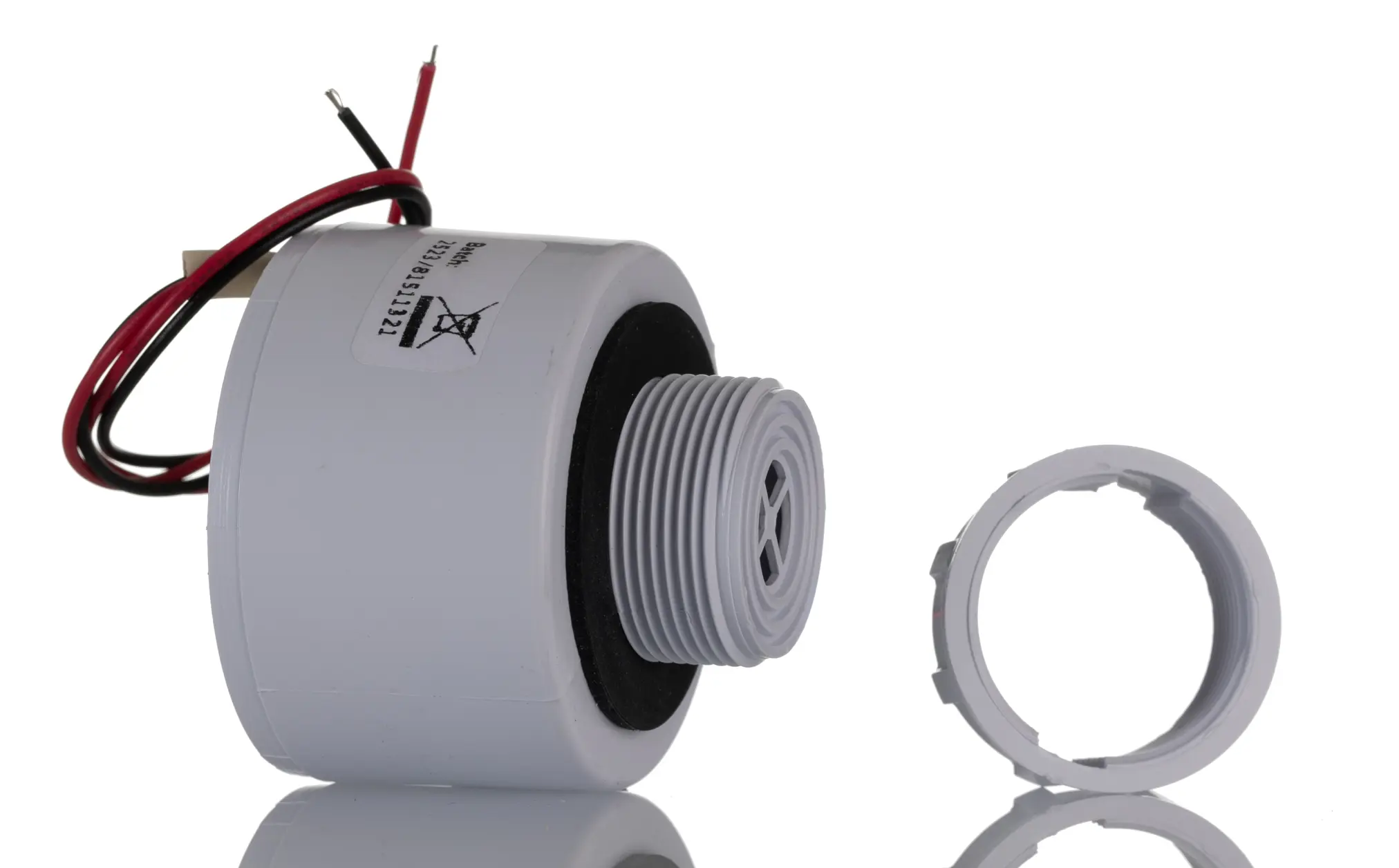 RS PRO Mehrtöniger Alarmtongeber IP65 9 → 28 V AC/DC 32-Ton 92dB Weiß, Ø 50 mm