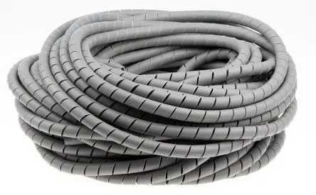 Produktfoto 1 von HellermannTyton Spiral-Kabelumwicklung / 19.2 mm Polyolefin Grau, für Kabel-Ø 9.6 mm bis 19.2 mm, Länge 30 m
