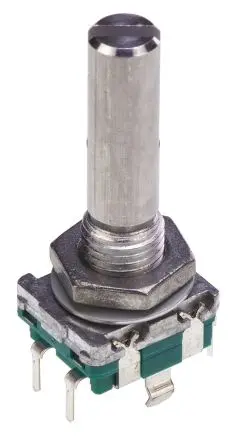 Produktfoto 1 von Alps Alpine EC11B Inkrementalgeber Inkremental 15 Impulse/Umdrehung/U, 5V 1.5 mm Flach mit Ø 6 mm Schaft