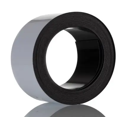 Produktfoto 1 von RS PRO Strontiumferrit Magnetband, glatt, Stärke 0.5 mm B. 50mm, L. 10 m, 28 g/cm²