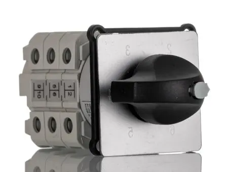 Produktfoto 1 von RS PRO T-000 Nockenschalter 16 A, 1-phasig, 6-Stufen Knopf Schraube, 30 °-Wurfwinkel