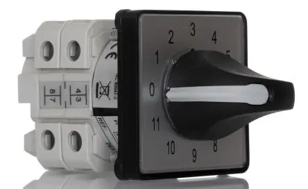 Produktfoto 1 von RS PRO T-000 Nockenschalter 16 A, 1-phasig, 12-Stufen Knopf Schraube, 30 °-Wurfwinkel