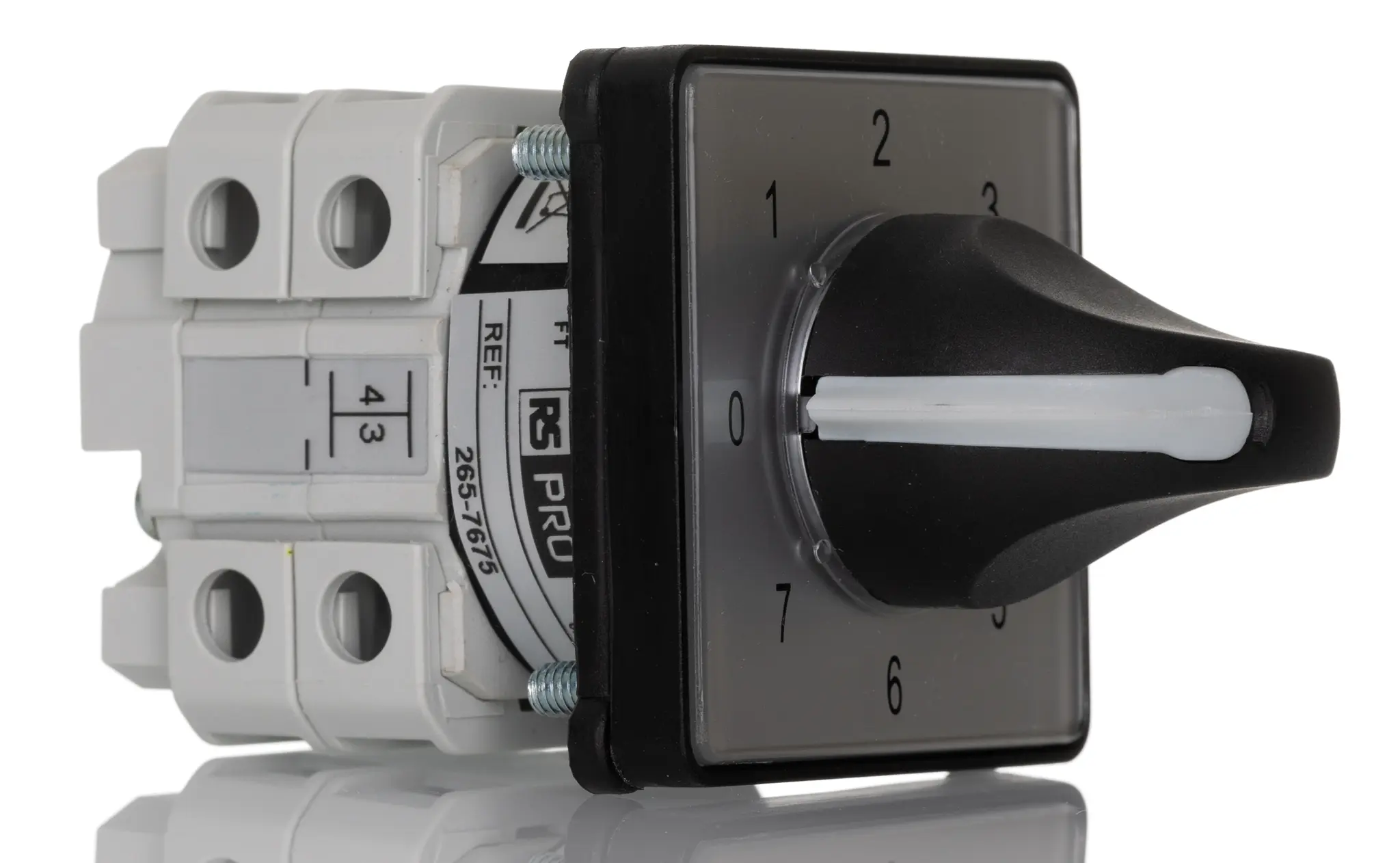 Produktfoto 1 von RS PRO Nockenschalter, 1-polig / 16A, 1 Schließer, 500V ac, 1-phasig, 8-Stufen Schraub, 30°-Wurfwinkel