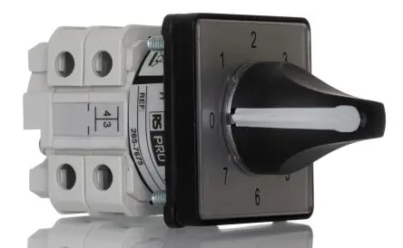 Produktfoto 1 von RS PRO T-000 Nockenschalter 16 A, 1-phasig, 8-Stufen Knopf Schraube, 30 °-Wurfwinkel