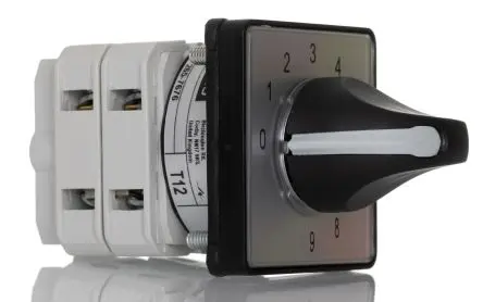 Produktfoto 1 von RS PRO T-000 Nockenschalter 16 A, 1-phasig, 10-Stufen Knopf Schraube, 30 °-Wurfwinkel