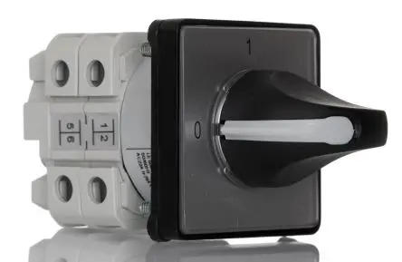 Produktfoto 1 von RS PRO T-000 Nockenschalter 25 A, 3-phasig, 2-Stufen Knopf Schraube, 90 °-Wurfwinkel