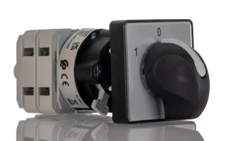 Produktfoto 1 von RS PRO T-000 Nockenschalter 25 A, 1-phasig, 3-Stufen Knopf Schraube, 60 °-Wurfwinkel