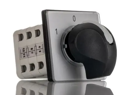 Produktfoto 1 von RS PRO T-000 Nockenschalter 12 A, 3-phasig, 3-Stufen Knopf Schraube, 60 °-Wurfwinkel