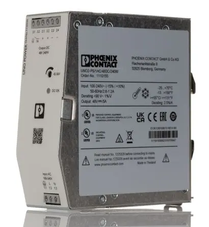 Produktfoto 1 von Phoenix Contact UNO POWER DIN-Schienen Netzteil Primär-Schaltnetzteil 240V ac AC / 5 A 48V dc DC 240 W