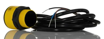 Produktfoto 1 von Banner T30 Zylinderförmig Optischer Sensor, Diffus, Relais Ausgang, Kabel