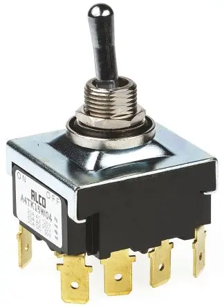 Produktfoto 1 von TE Connectivity Panel Kippschalter 4-poliger Wechsler, Ein-Ein, 30 V dc, 250 V ac, 20A, IP67, Stecker