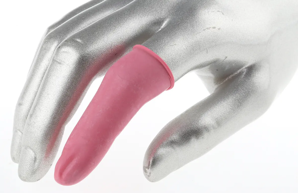 Produktfoto 1 von RS PRO Fingerlinge Latex Rosa 720 Per Pack Stk. Antistatisch