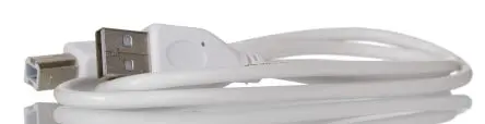 Produktfoto 1 von RS PRO Stecker USB-Kabel, USB Typ A Stecker / USB B, 0.8 m USB 2.0 Weiß