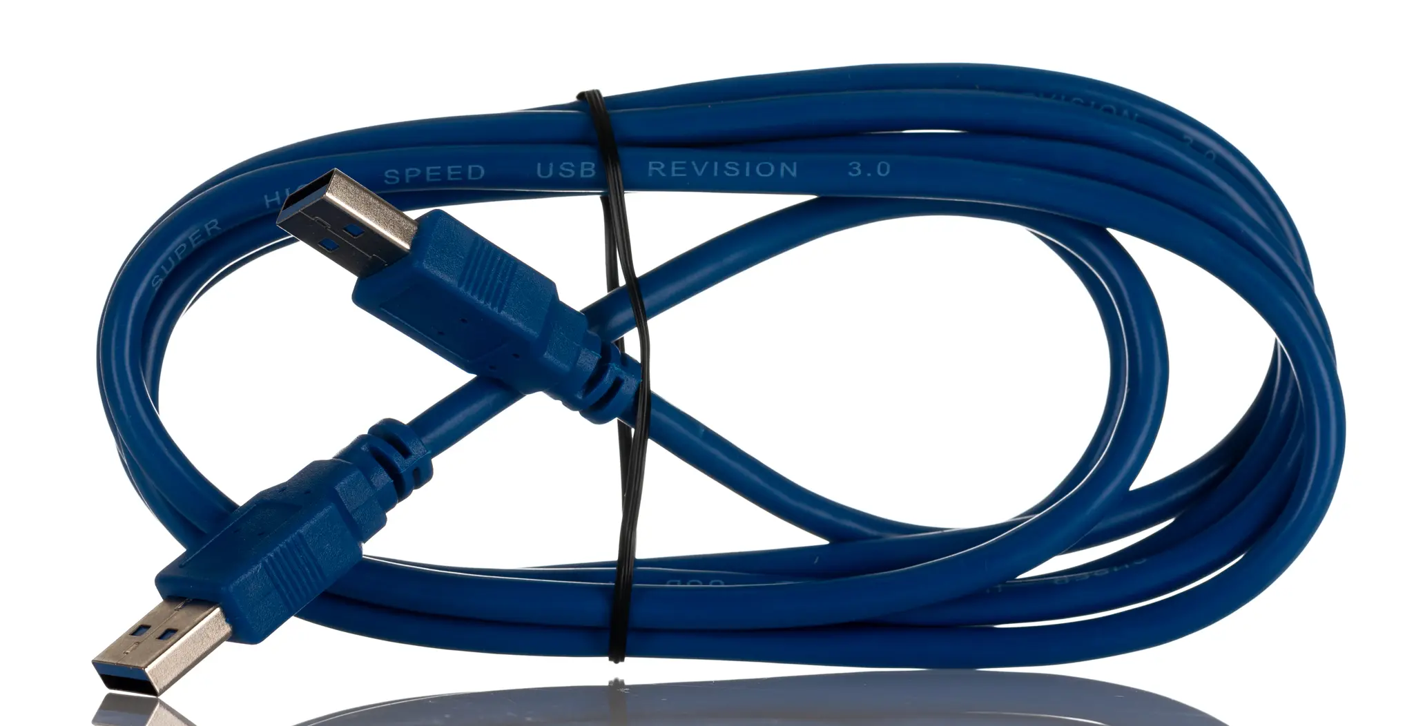 Produktfoto 1 von RS PRO USB-Kabel, USBA / USBA, 5m USB 3.0 Blau