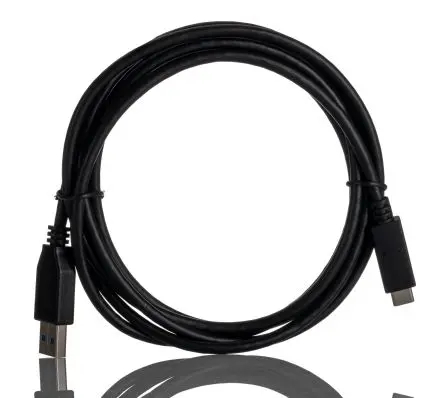Produktfoto 1 von RS PRO Stecker USB-Kabel, USB Typ C Stecker / USB Typ A, 2 m USB 3.1 Schwarz