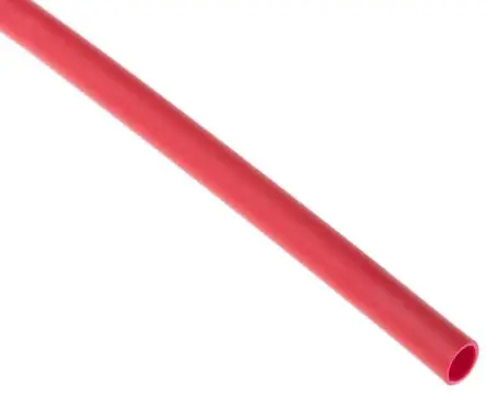 Produktfoto 1 von RS PRO Wärmeschrumpfschlauch, Polyolefin Rot, Ø 2.4 mm Schrumpfrate 2:1, Länge 1.2m