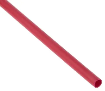 Produktfoto 1 von RS PRO Wärmeschrumpfschlauch, Polyolefin Rot, Ø 3.2 mm Schrumpfrate 2:1, Länge 1.2m