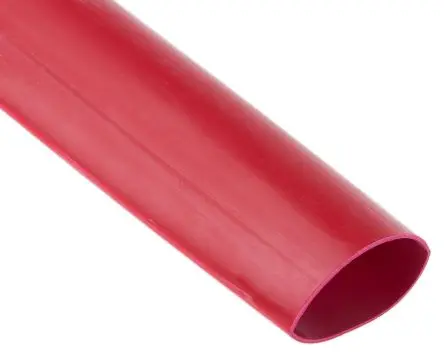 Produktfoto 1 von RS PRO Wärmeschrumpfschlauch, Polyolefin Rot, Ø 25.4 mm Schrumpfrate 2:1, Länge 1.2m