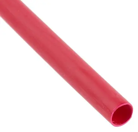 Produktfoto 1 von RS PRO Wärmeschrumpfschlauch, Polyolefin Rot, Ø 6.4 mm Schrumpfrate 2:1, Länge 1.2m
