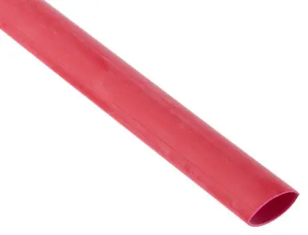 Produktfoto 1 von RS PRO Wärmeschrumpfschlauch, Polyolefin Rot, Ø 9.5 mm Schrumpfrate 2:1, Länge 1.2m
