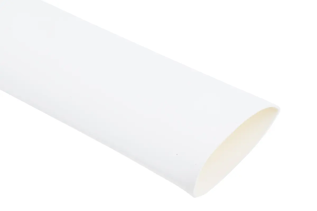 Produktfoto 1 von RS PRO Wärmeschrumpfschlauch, Polyolefin Weiß, Ø 19.1 mm Schrumpfrate 2:1, Länge 1.2m