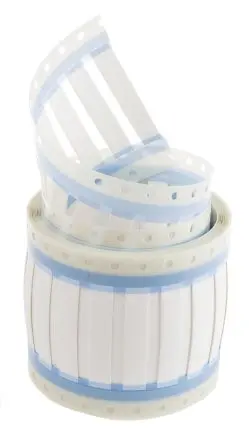 Produktfoto 1 von TE Connectivity Wärmeschrumpf-Etiketten B. 50 mm für Standard-Büroausstattung 250 Per Pack auf Gelb 50 mm Weiß