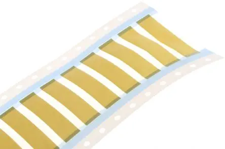 Produktfoto 1 von TE Connectivity Wärmeschrumpf-Etiketten B. 50 mm für Standard-Büroausstattung auf Gelb 50 mm Weiß