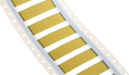 Produktfoto 1 von TE Connectivity Wärmeschrumpf-Etiketten B. 50 mm für Standard-Büroausstattung 250 Per Pack auf Gelb 50 mm Weiß