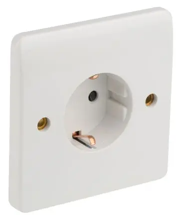 Produktfoto 1 von MK Electric Logic Plus Steckdose Typ F 1-fach Innen Hochwertiges Duroplast (Urea-Formteil), Antimikrobiell Weiß / 16A