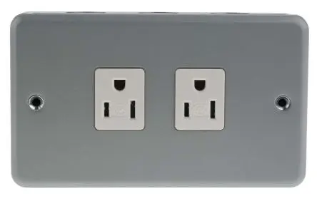 Produktfoto 1 von MK Electric Steckdose NEMA 5-15R 2-fach Innen Stahl / 15A
