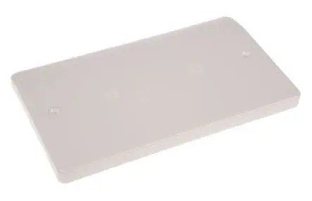 Produktfoto 1 von MK Electric Logic Plus Blindplatte Weiß Urea Formaldehyd 2 Ausbrüche H. 86 mm B. 146mm