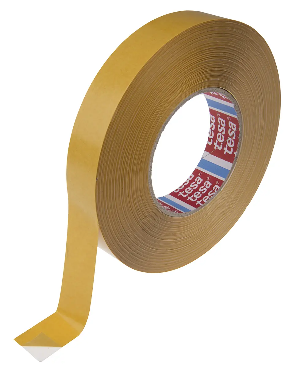 Produktfoto 1 von Tesa Kunststoff-Klebeband doppelseitig, Weiß, -40°C bis +200°C, Stärke 0.23mm, 25mm x 50m, Tesa 4970