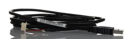 Produktfoto 1 von RS PRO Stecker USB-Kabel, USB Typ A Stecker / IDC, 2 m USB 2.0 Schwarz