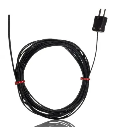 Produktfoto 1 von RS PRO Hermetically Sealed Thermocouple Perfluoralkoxyalkan Hermetisch dichtes Thermoelement Typ Typ J x 5 m -75 °C →