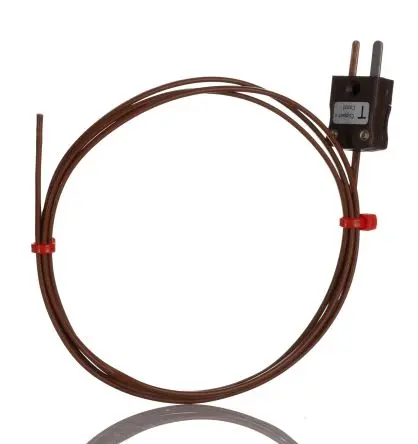 Produktfoto 1 von RS PRO Hermetically Sealed Thermocouple Perfluoralkoxyalkan Hermetisch dichtes Thermoelement Typ Typ T x 1 m -75 °C →