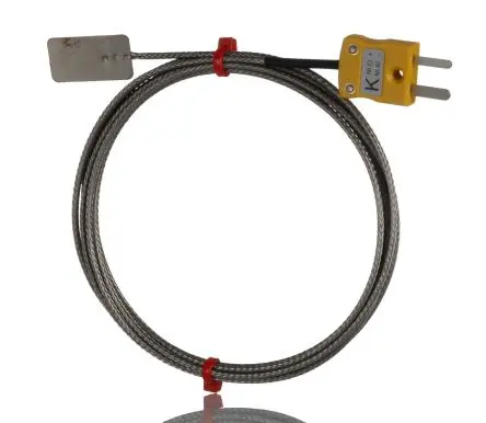 Produktfoto 1 von RS PRO Flat Thermocouple Edelstahl Blatt-Thermoelement Typ K, Ø 13 mm x 2 m -50 °C → 350 °C