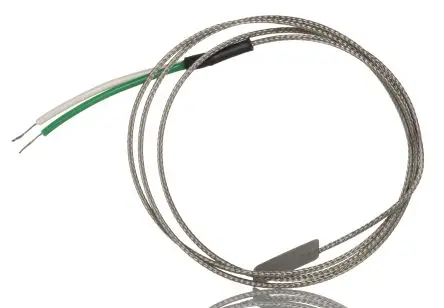 Produktfoto 1 von RS PRO Flat Thermocouple Edelstahl Blatt-Thermoelement Typ K, Ø 13 mm x 1 m 60 °C → 350 °C