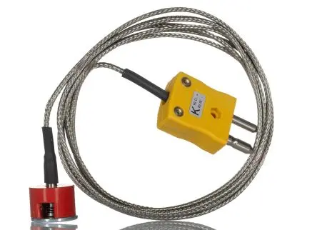 Produktfoto 1 von RS PRO Magnet Thermocouple Edelstahl Knopfmagnet-Thermoelement Typ K, Ø 19.1 mm x 2 m -50 °C → 250 °C