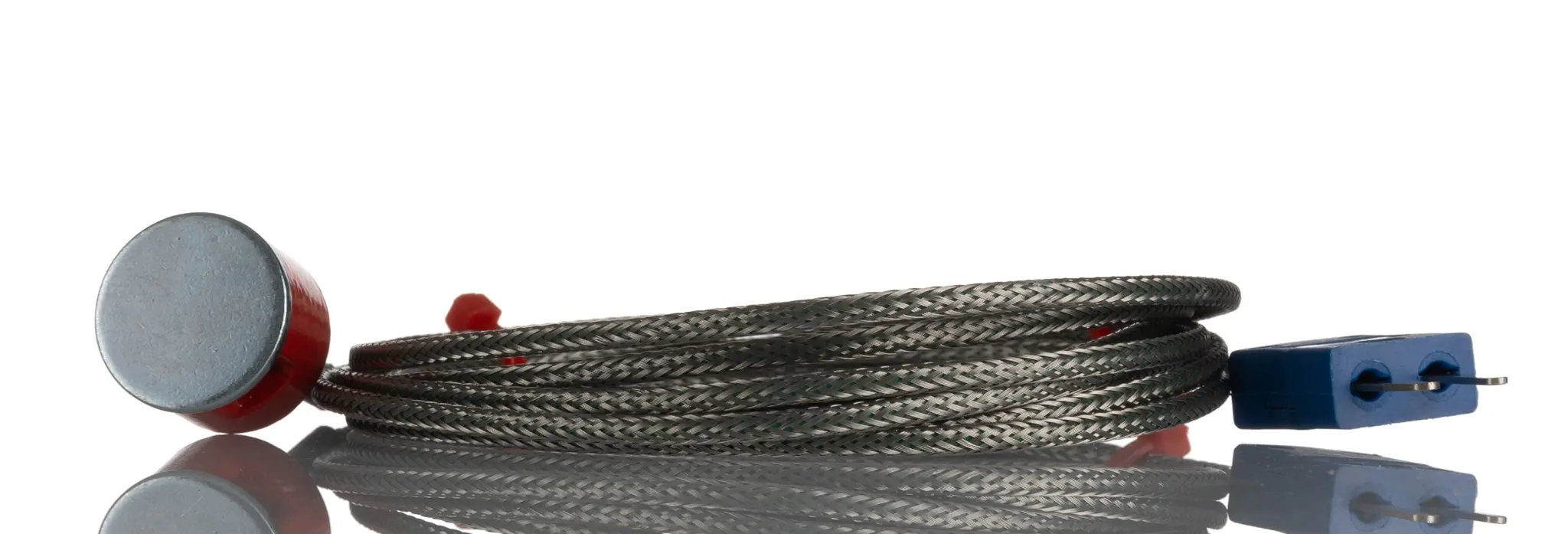 Produktfoto 1 von RS PRO Edelstahl Knopfmagnet-Thermoelement Typ K, Ø 19.1mm x 2m -50°C → +250°C