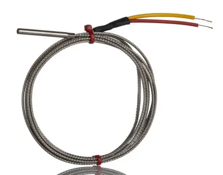 Produktfoto 1 von RS PRO Tube Thermocouple Edelstahl 316 Geerdetes Thermoelement Typ K, Ø 4 mm x 40 mm 60 °C → 350 °C