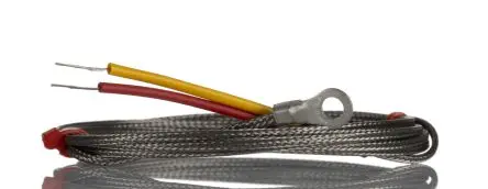 Produktfoto 1 von RS PRO Washer Thermocouple Glasfaser, Edelstahl Unterlegscheibe-Thermoelement Typ K, Ø 5 mm x 2 m → 350 °C